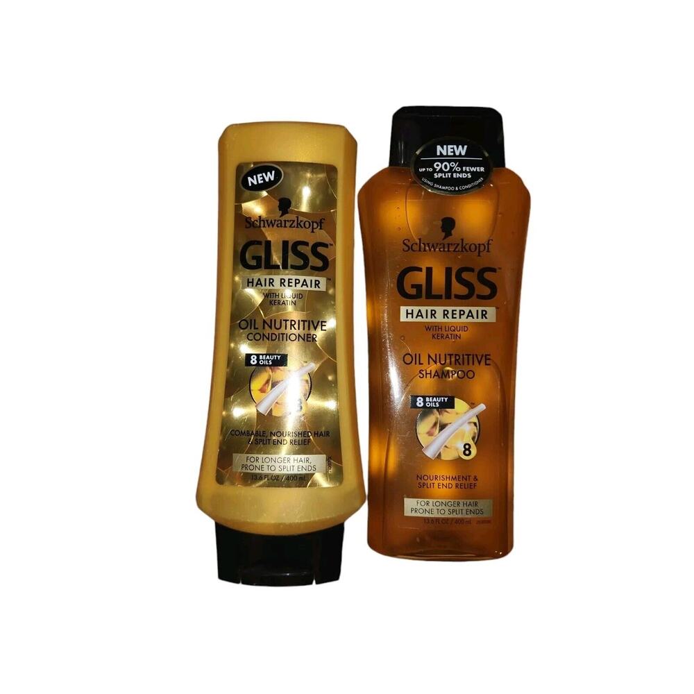 SCHWARZKOPF GLISS HAIR REPAIR with LIQUID KERATIN 1 SHAMPOO 1 CONDITIONER